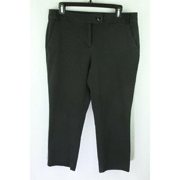 Izod 8 Pants capri cropped textured stretch pockets cotton Womens - Picture 1 of 5